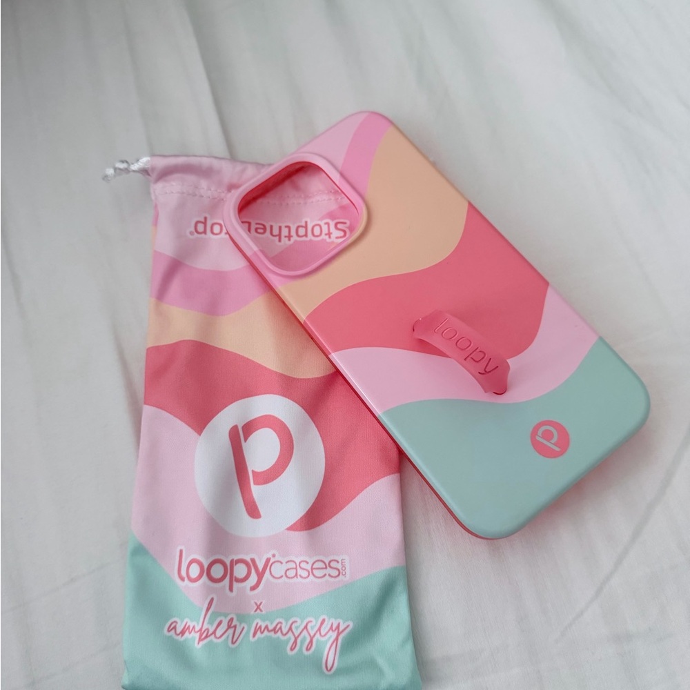 Loopy Case Pink and Mint Phone Case